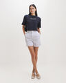 Short Loose Azul,BLANCO