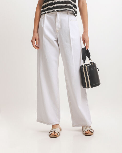 Jeans Wide Leg Pinzas