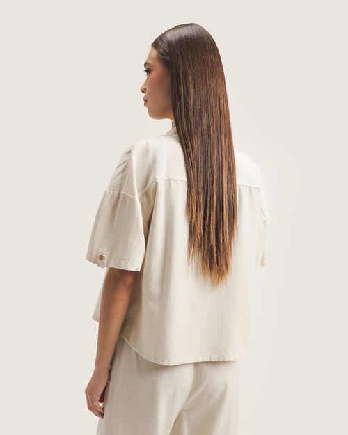 Camisa Relaxed Beige
