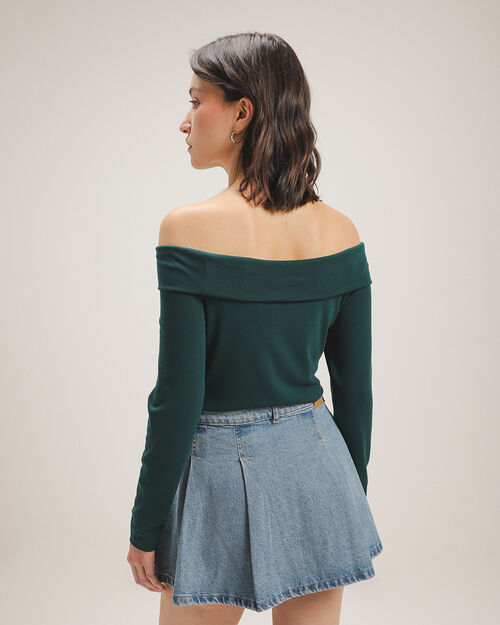 Playera Manga Larga Verde