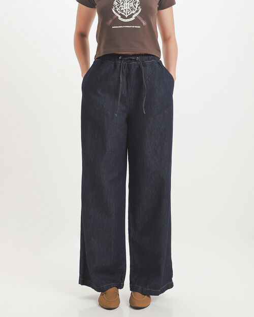 Jeans Wide Leg &Iacute;ndigo