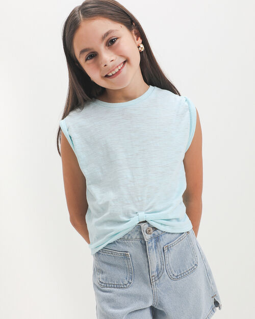 Playera Sin Mangas Azul