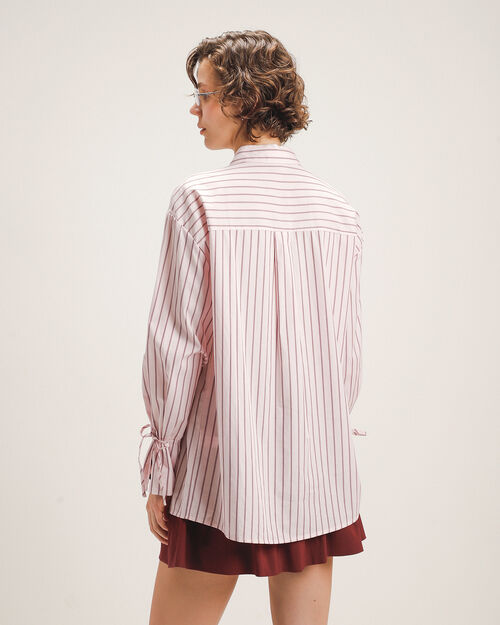 Camisa De Rayas Rosa