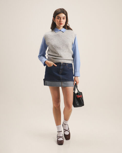 Falda Mini De Mezclilla