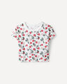 Playera Estampado Frutas,BLANCO HUESO