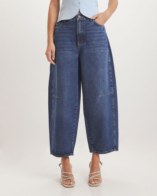 Barrel Jeans Azul