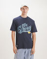 Playera Relaxed Dise&ntilde;o,AZUL MARINO