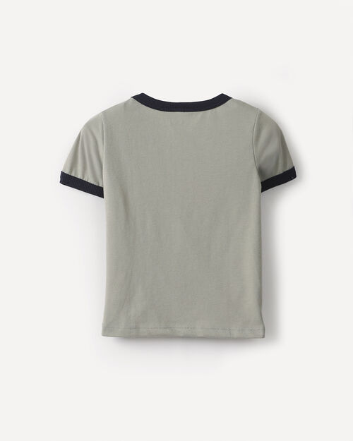 Playera Gris Estampada