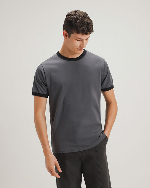 Playera Gris Manga Corta
