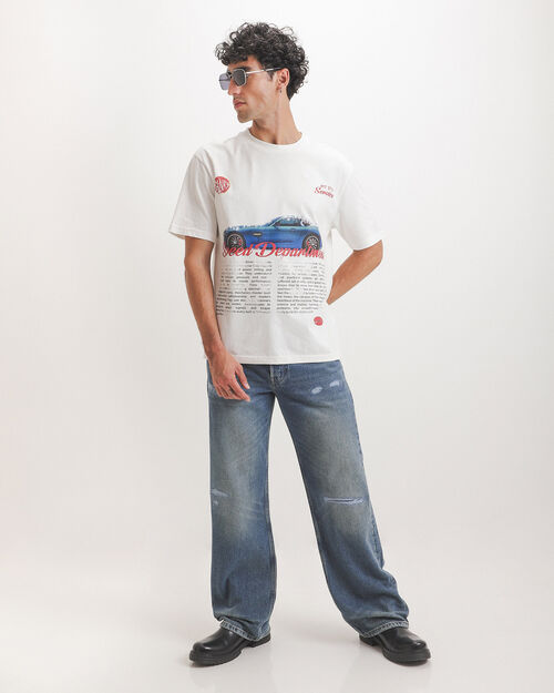 Jeans Straight Efecto Lavado