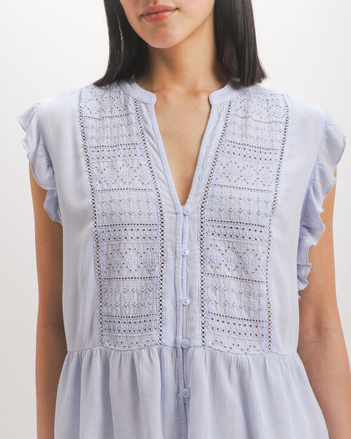 Blusa Sin Mangas Azul