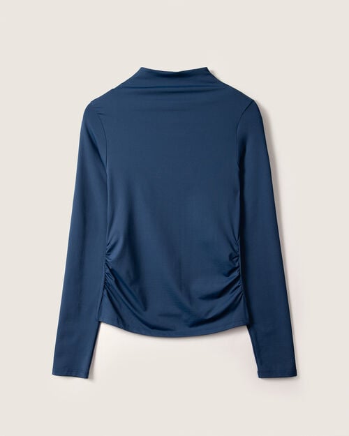 Top Azul Cuello Alto