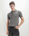 Polo Beige Textura,GRIS OBSCURO