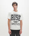 Playera Fit Relaxed Dise&ntilde;o,BLANCO HUESO