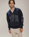 Sudadera Cerrada Cuello Alto,AZUL MARINO