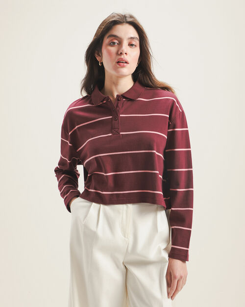 Polo Rayas Roja