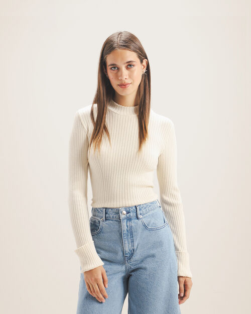 Top Beige Tejido De Punto