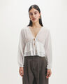 Blusa Lazos Beige,CREMA