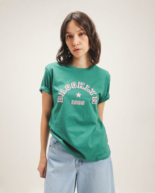 Playera Verde Estampada