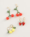 Set Aretes Frutas,ROJO