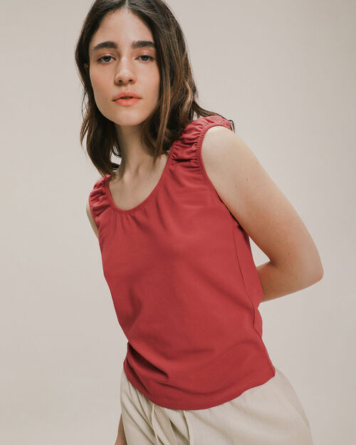 Top Rojo Sin Mangas