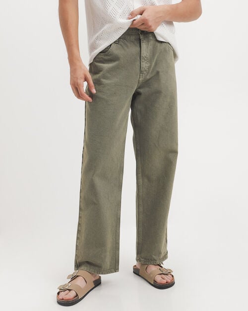 Jeans Fit Straight Verde