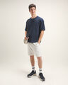 Short Negro Textura,BLANCO HUESO