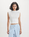 Top Beige Sin Mangas,CRUDO