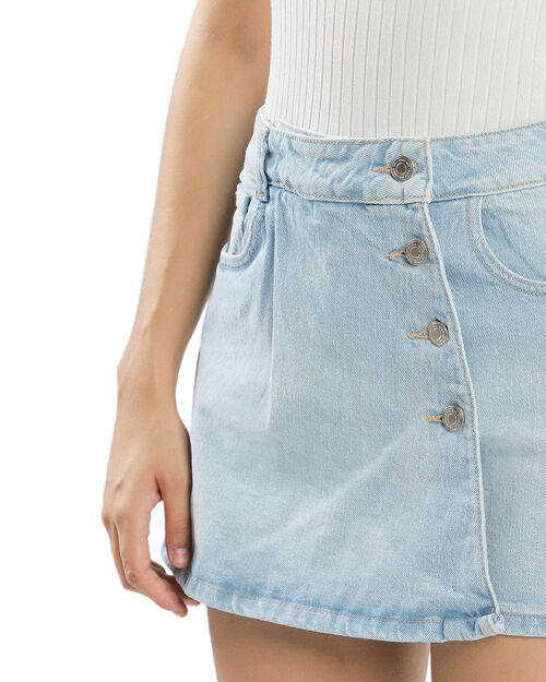 Short Falda De Mezclilla