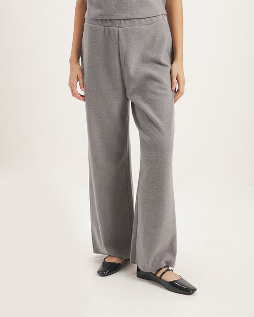 Pantalón Cintura Elástica Gris