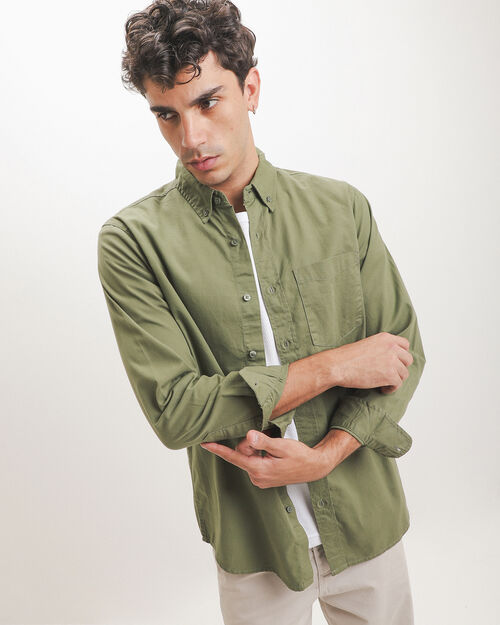 Camisa Regular Verde