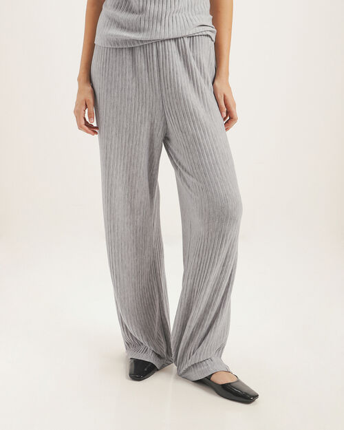 Pantalón Gris Wide Leg