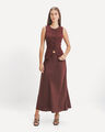 Falda Midi Beige,ROJO VINO