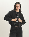 Abrigo Arena Zipper,NEGRO