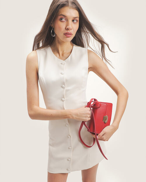 Vestido Corto Botones