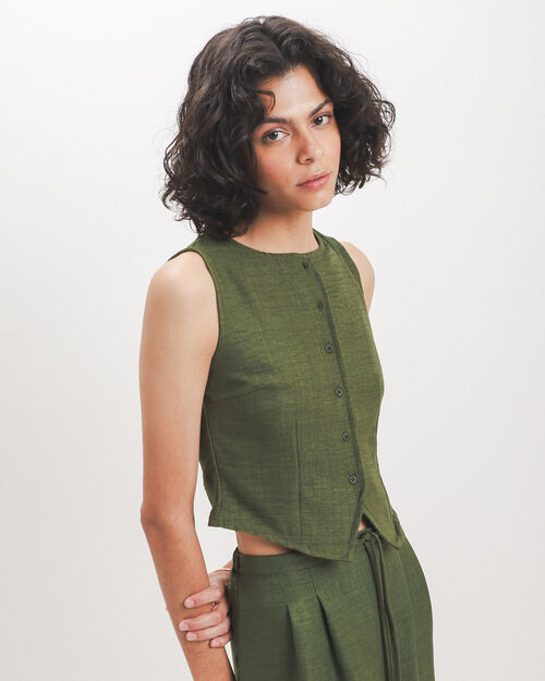 Chaleco Verde Botones
