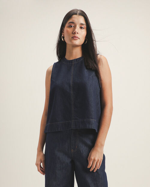 Top Sin Mangas Mezclilla
