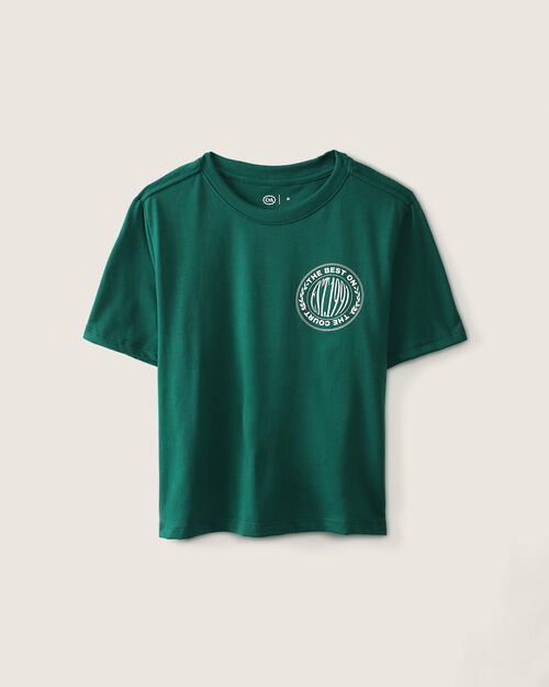Playera Verde Estampada