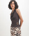 Top Beige Halter,CAFE