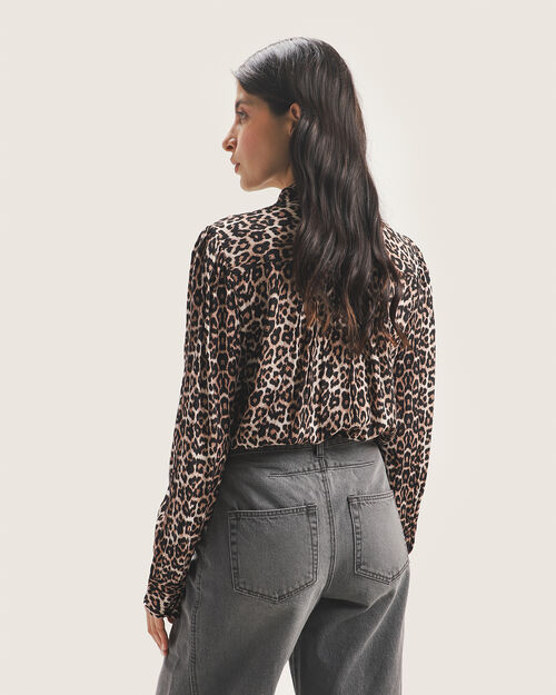 Camisa Animal Print Moño