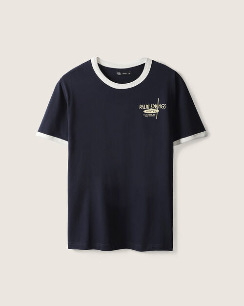 Playera Azul Manga Corta