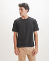 Playera Regular Blanca,NEGRO