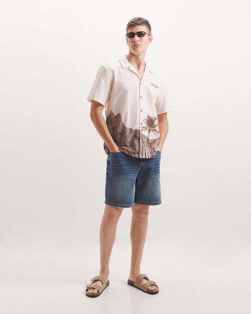 Bermuda Azul Fit Loose