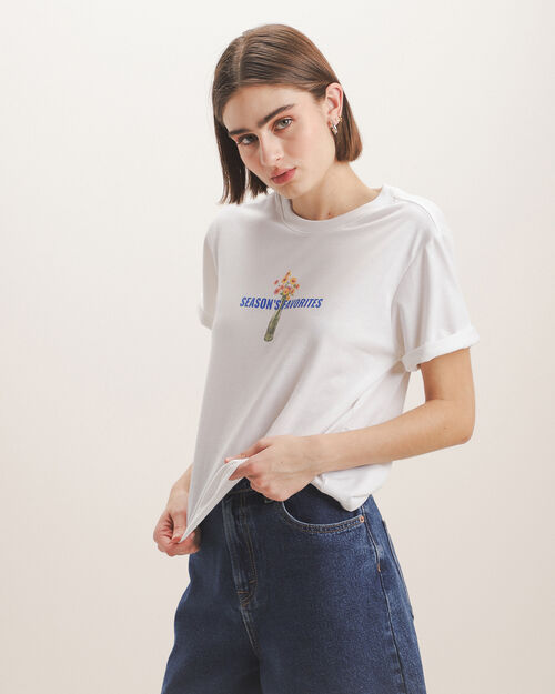 Playera Gr&aacute;fico Blanca