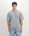 Playera Negra Oversize,AZUL EMPOLVADO