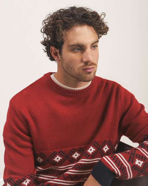 Su&eacute;ter Rojo Tejido