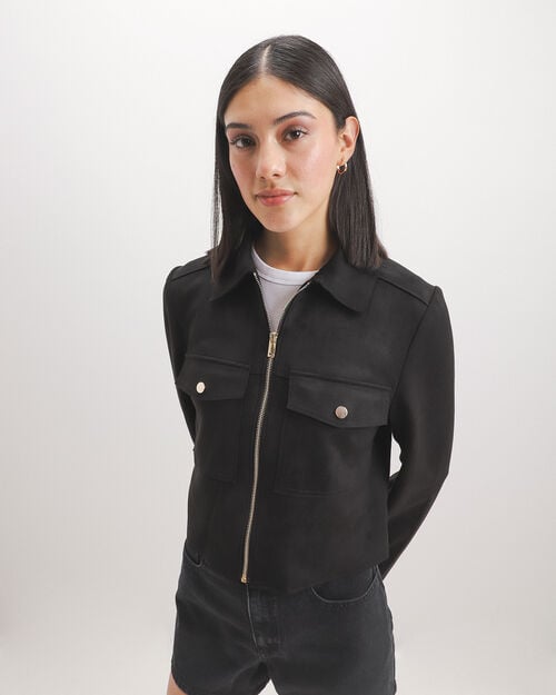 Chamarra Zipper Met&aacute;lico