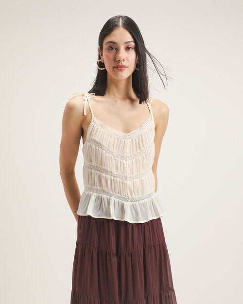 Blusa Beige Tirantes