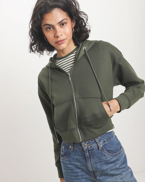 Sudadera Abierta Verde