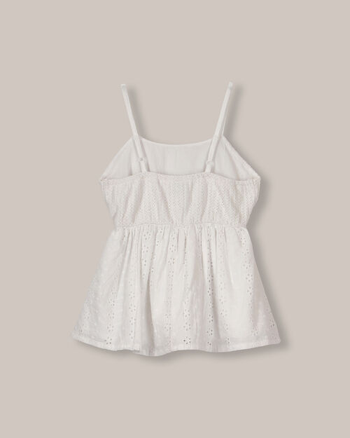 Top Tirantes Eyelet Blanco
